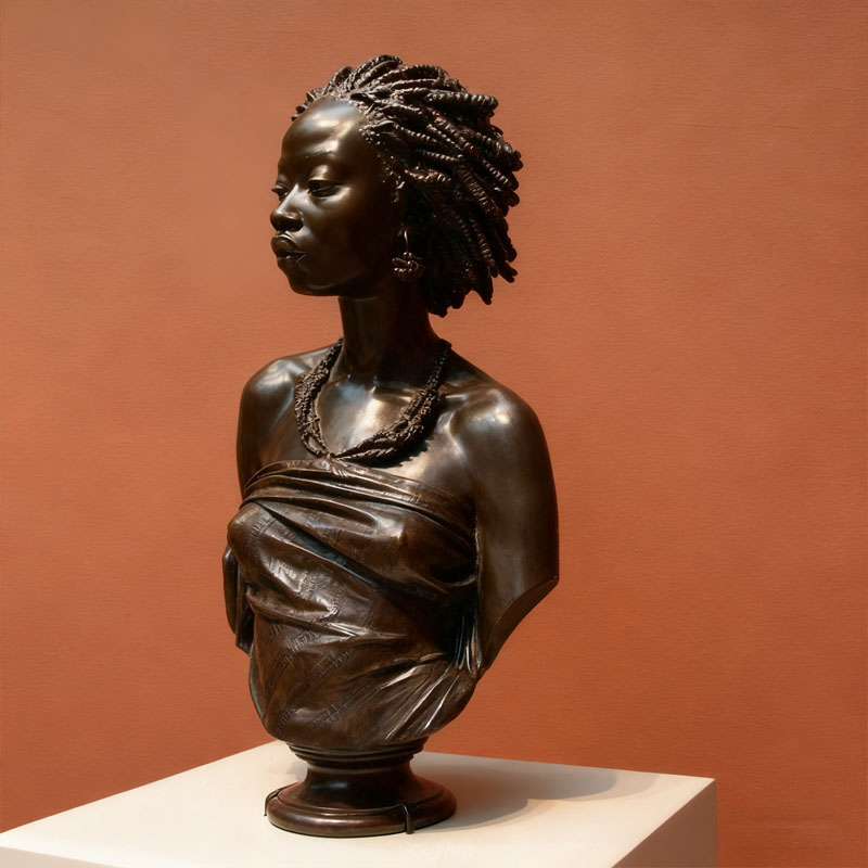 Ľudská socha poprsie s bronzovým efektom zo sklenených vlákien