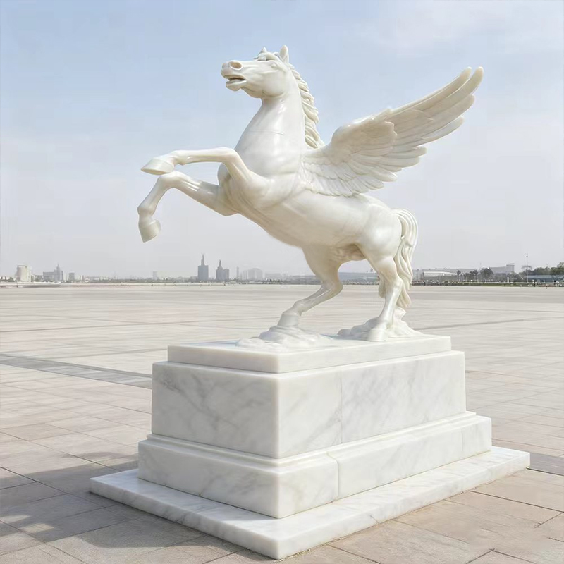 Mramorová socha zvierat Pegasus