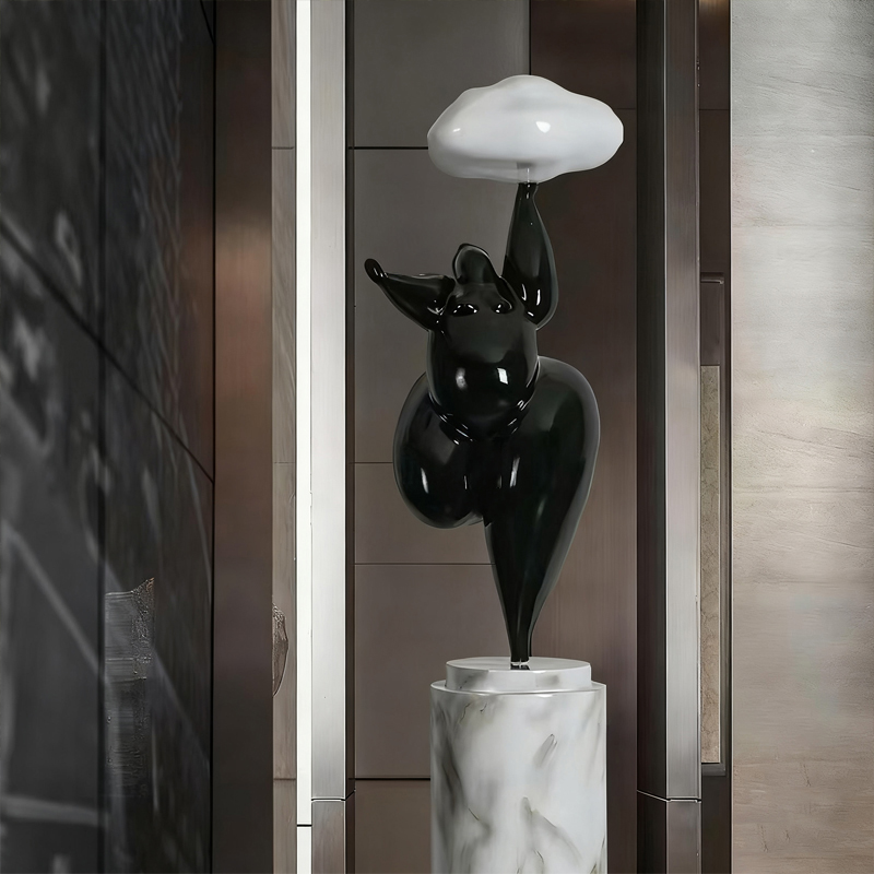 Dekoratívna socha zo sklenených vlákien v štýle cloud-lifting