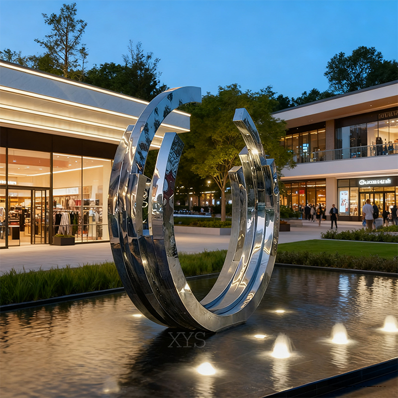Ring of Reflections Mirror Water Feature Socha